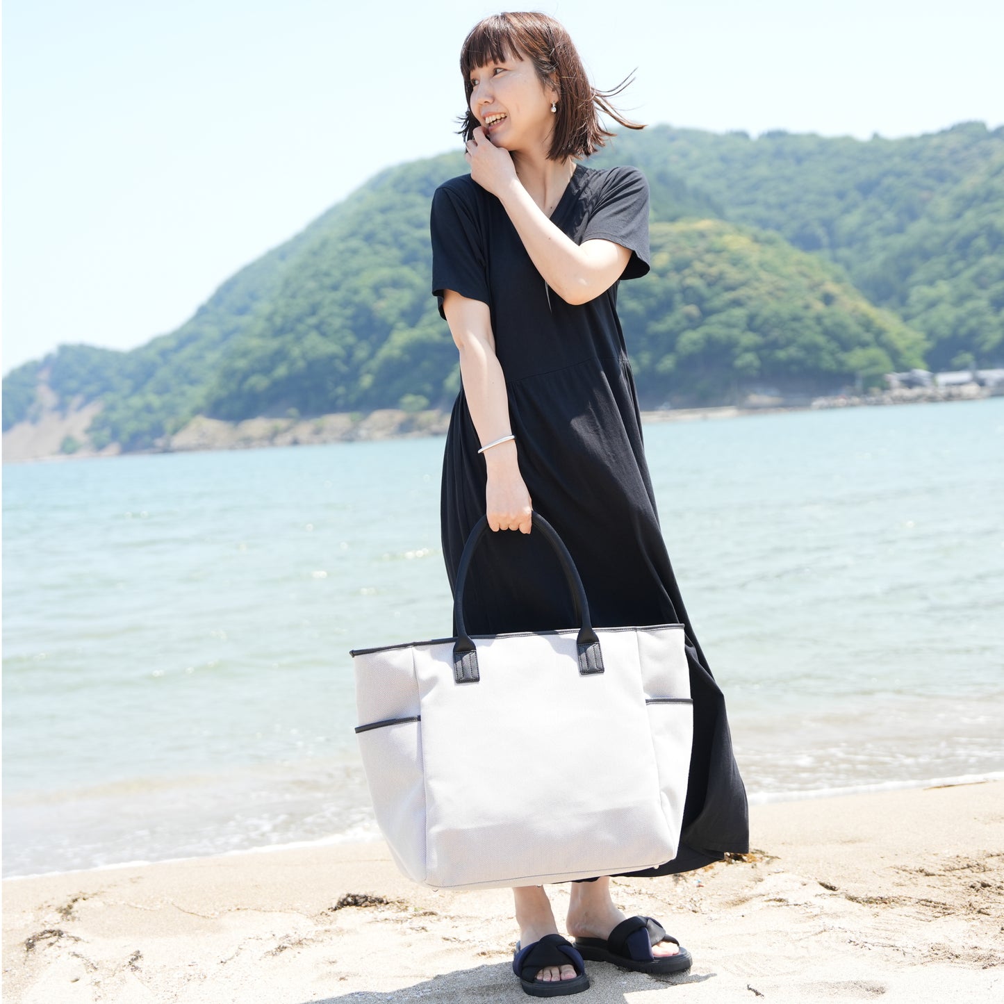 漁網トートボストンバッグ