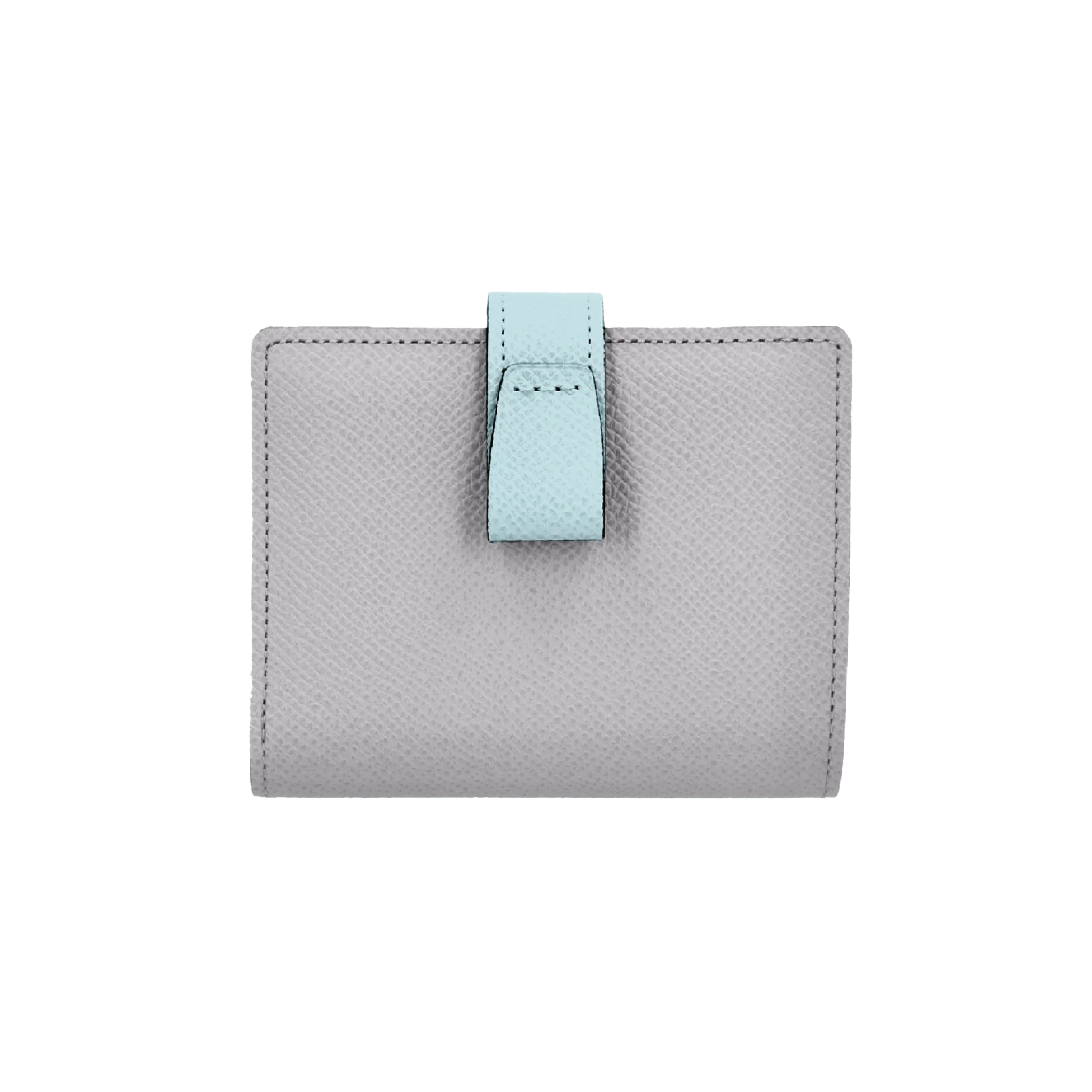 こにたん　Atelier nuu 二つ折り財布　アイスグレーキャメル アトリエヌウ＞noble 2つ折りウォレット/ブルー×アイスグレー