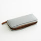 noble round wallet ice gray x camel