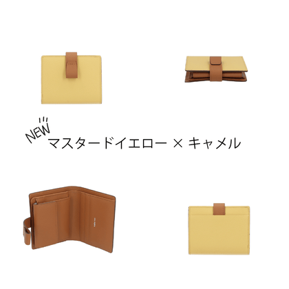【Popular No.1 / Bicolor】noble Bi-fold Wallet