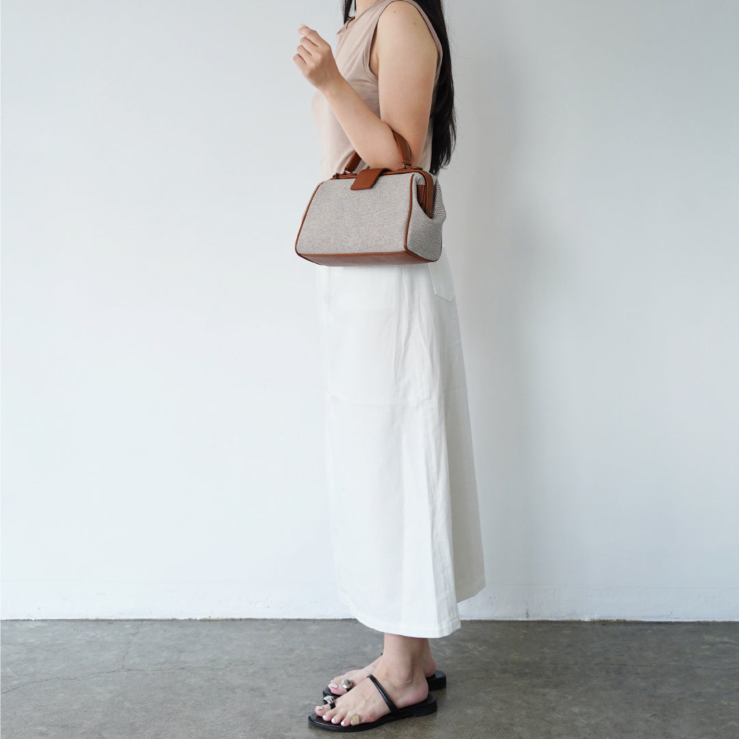 【レザー×キャンバス】parcel cotone ナノダレス