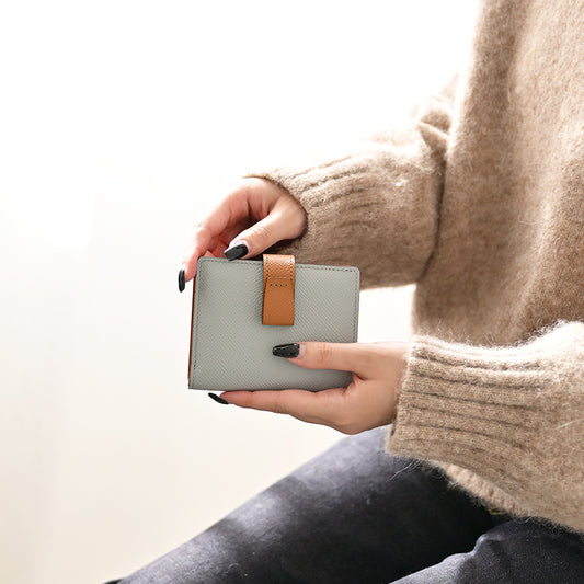 【人気No,1／バイカラー】noble 二つ折りウォレット　