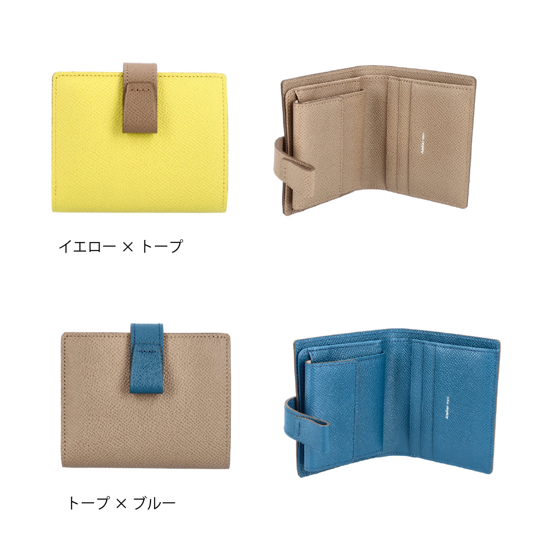 【人気No,1／バイカラー】noble 二つ折りウォレット　