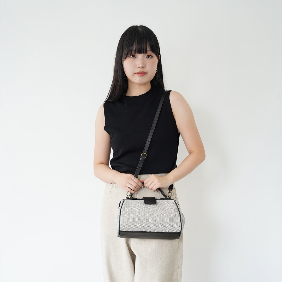 【レザー×キャンバス】parcel cotone ナノダレス