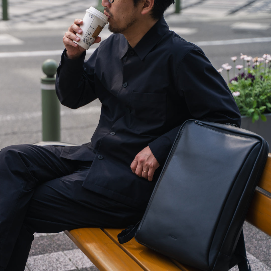 【軽量／レザー】RAIZON　レザー2層バックパック