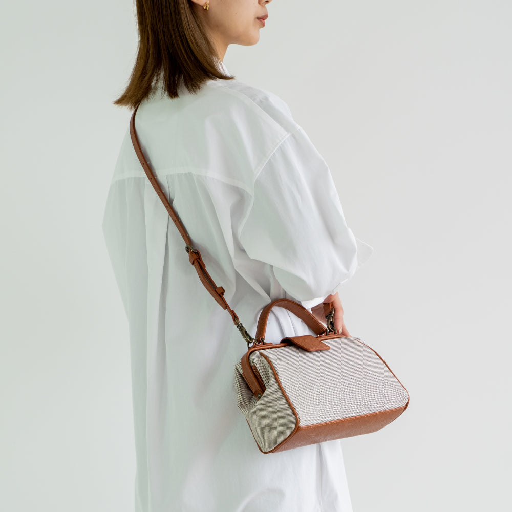 【レザー×キャンバス】parcel cotone ナノダレス