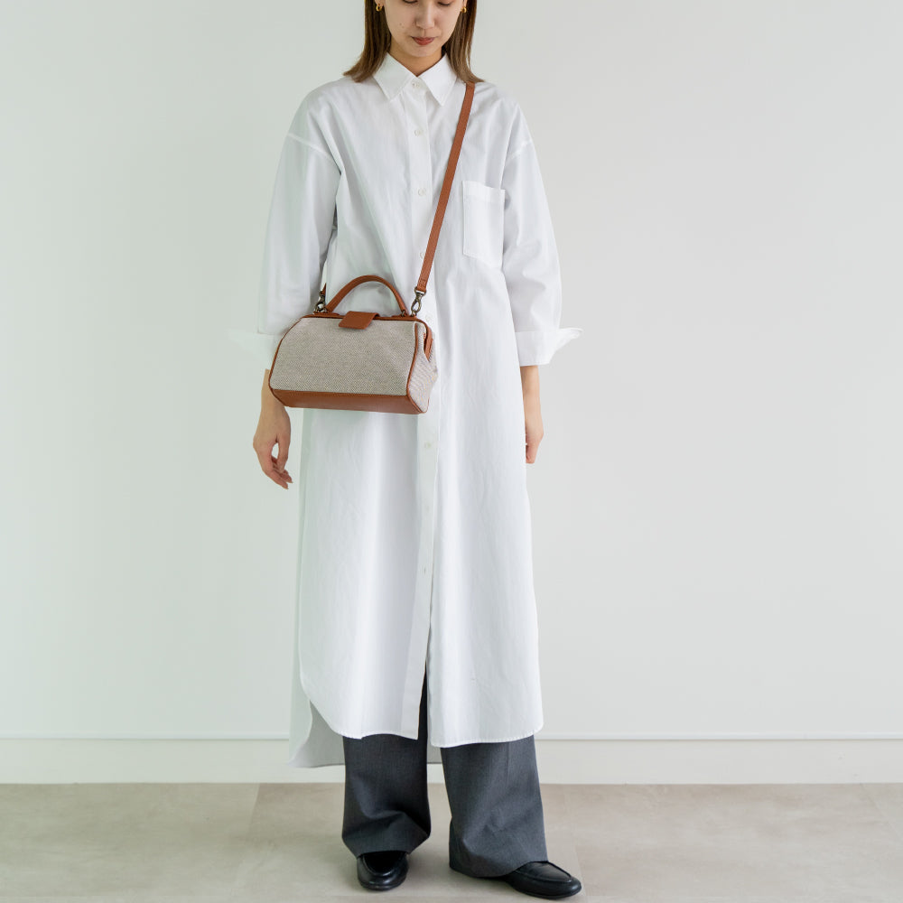 【レザー×キャンバス】parcel cotone ナノダレス