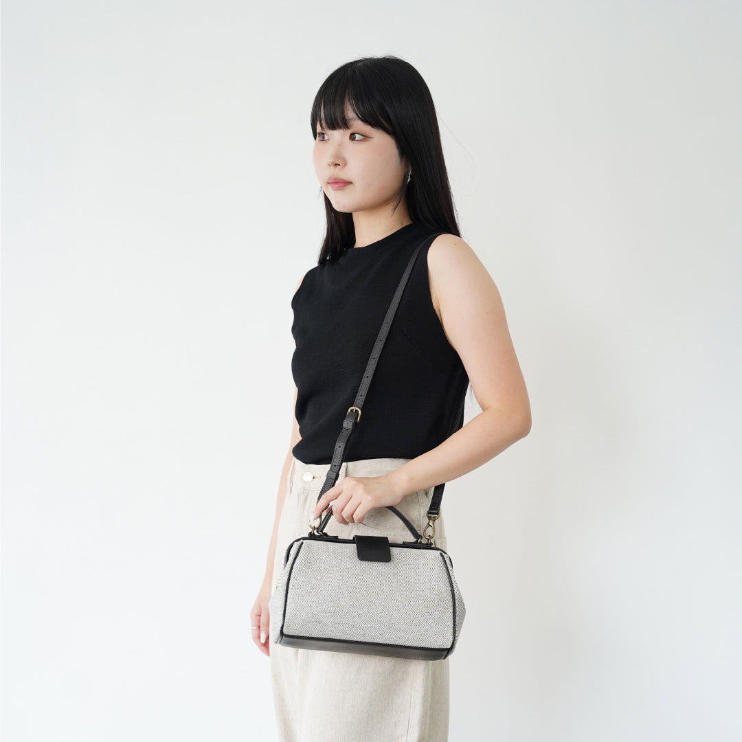 【レザー×キャンバス】parcel cotone ナノダレス