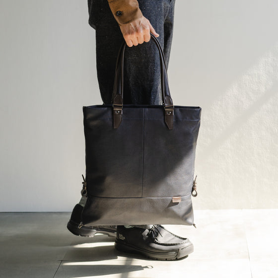 [NEW] Re:Style Leather Tote Navy