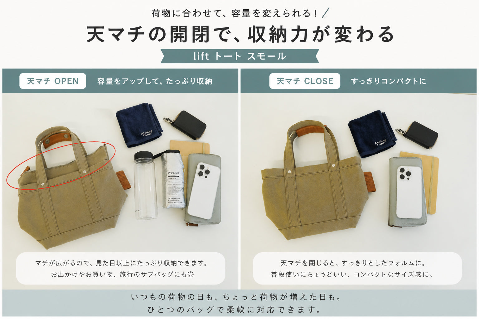 【予約／8月中発送】lift トート スモール