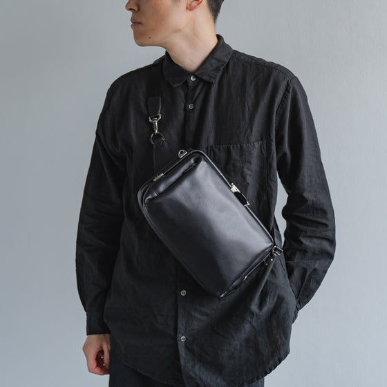 [NEW] Tondo Leather Quattro Shoulder Black