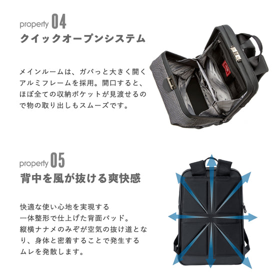 Tondo ダレスバックパック グレー