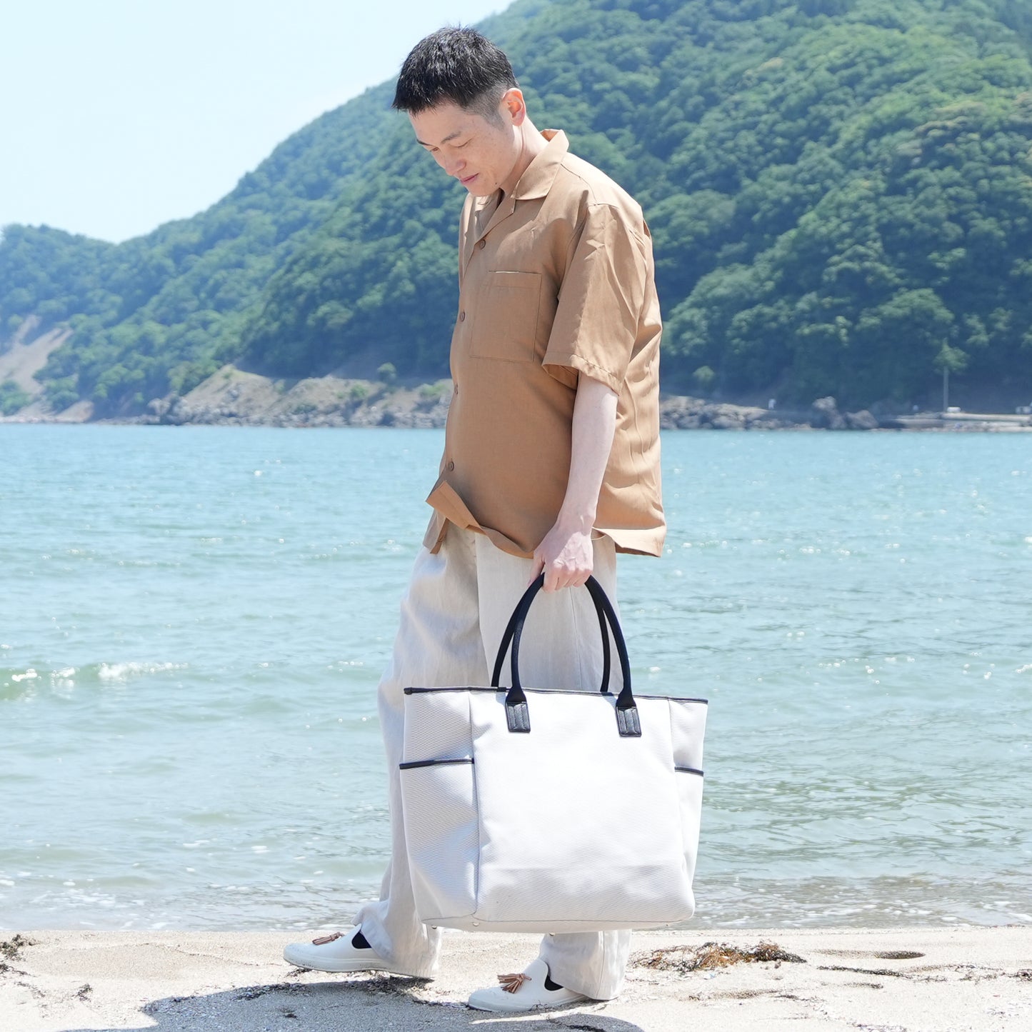 漁網トートボストンバッグ