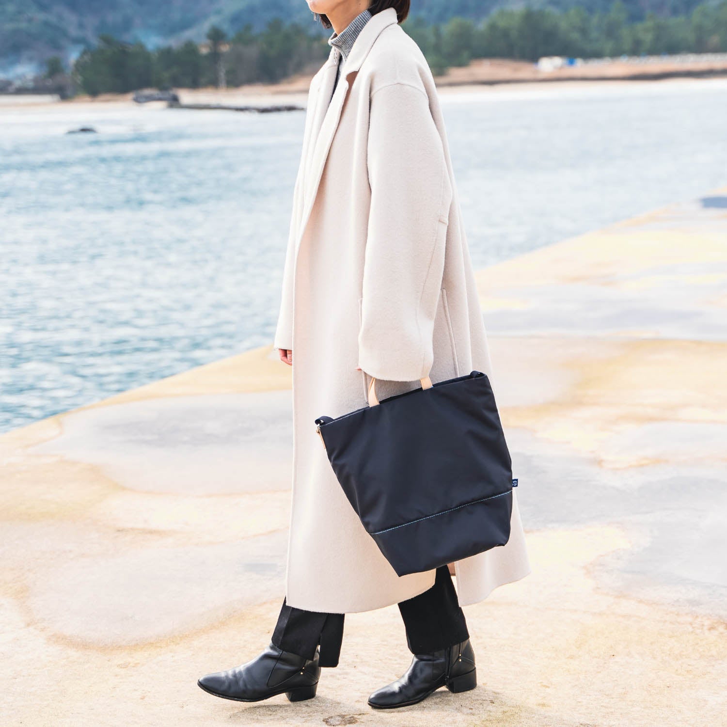 Atelier nuu｜For the blue トートショルダー　ディープブルー - Atelier nuu