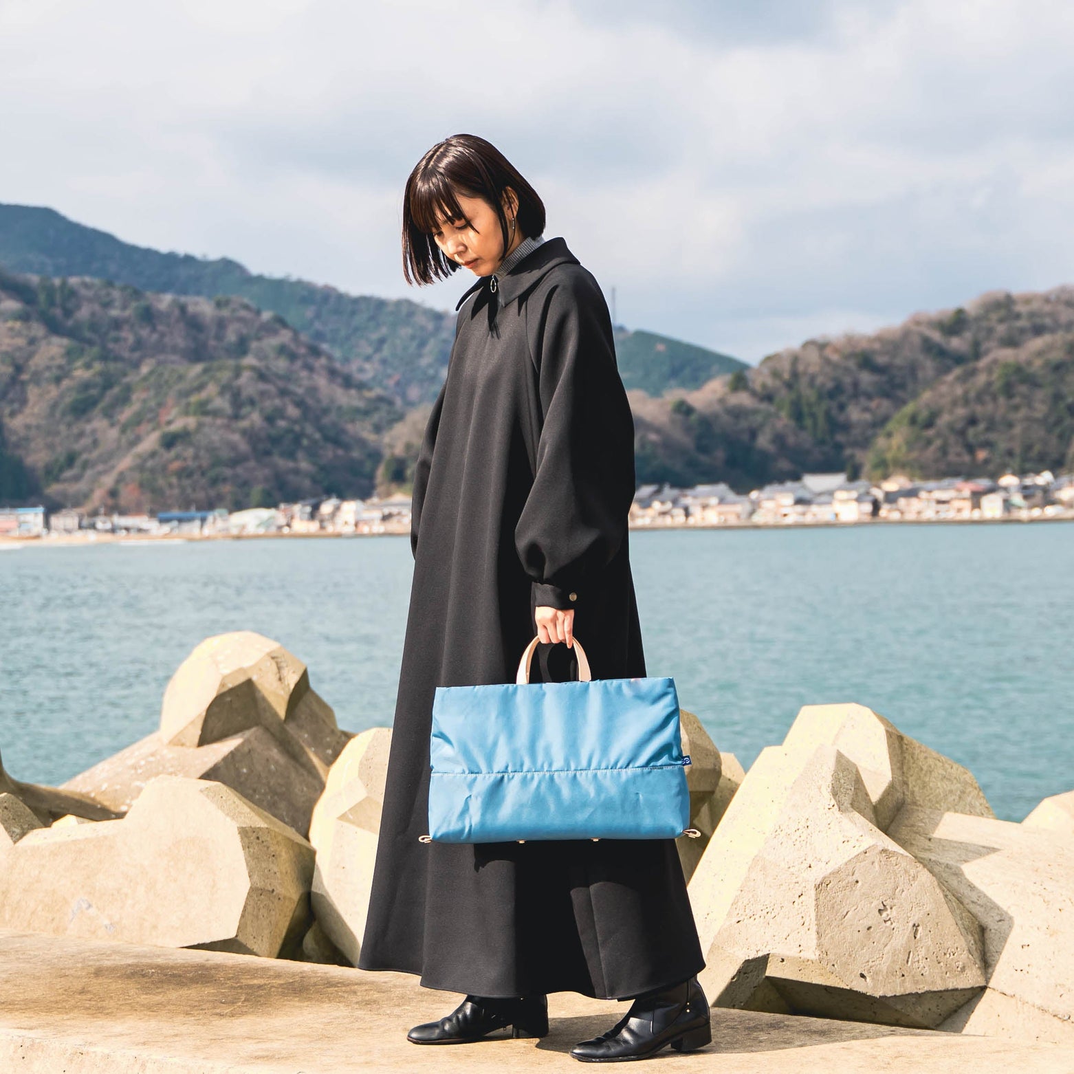 Atelier nuu｜For the blue ヨコトート　オーシャンブルー - Atelier nuu