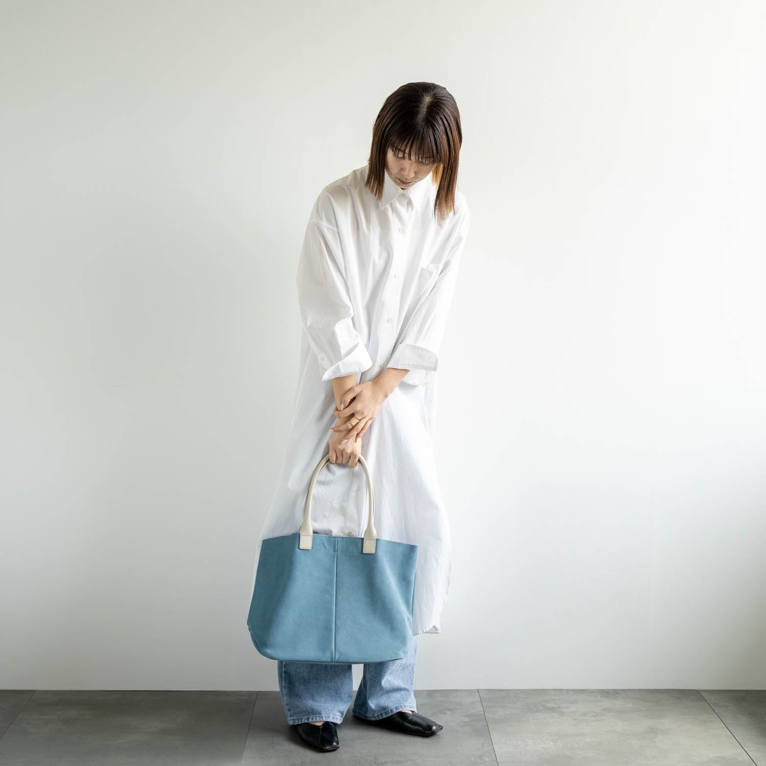 velour トート　ブルー - Atelier nuu