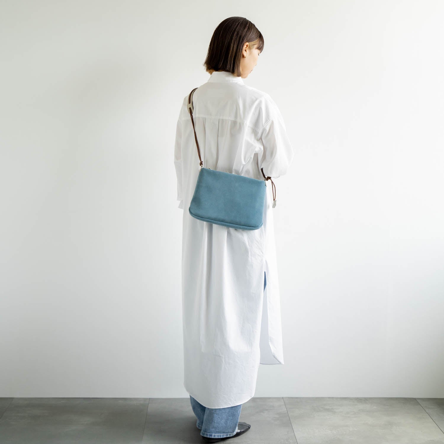 velour サコッシュ　ブルー - Atelier nuu