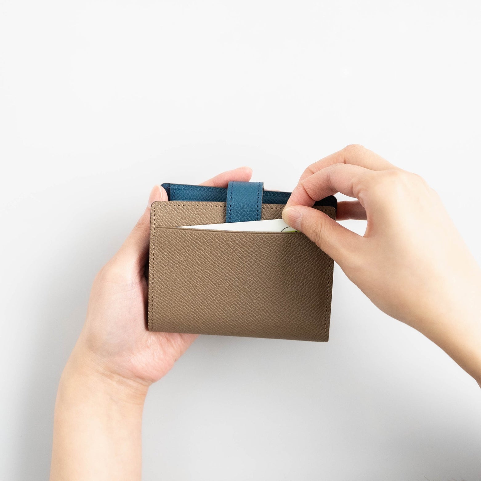 Atelier nuu｜noble 二つ折りウォレット　ブルー - Atelier nuu