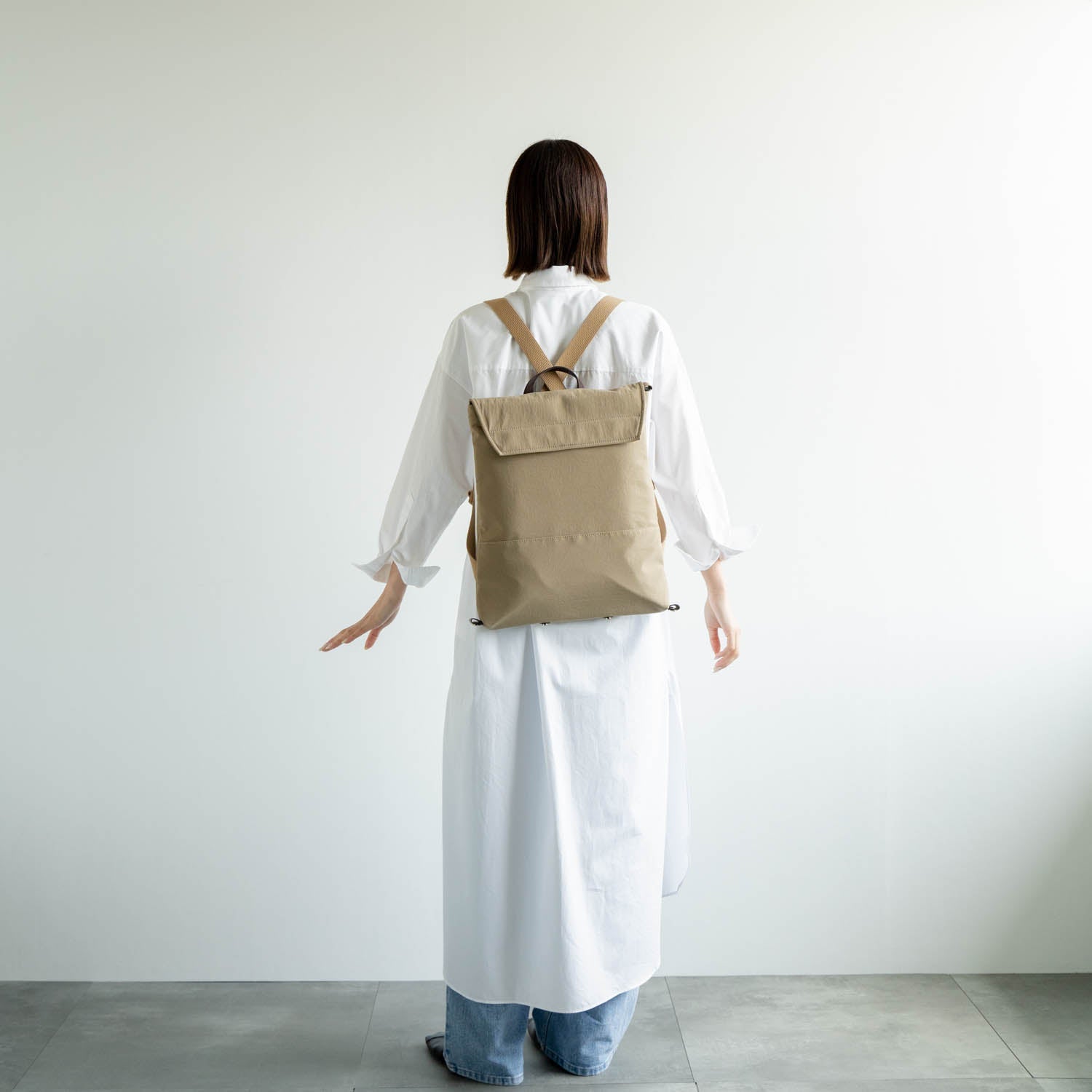 snap vegi リュック　ベージュ - Atelier nuu