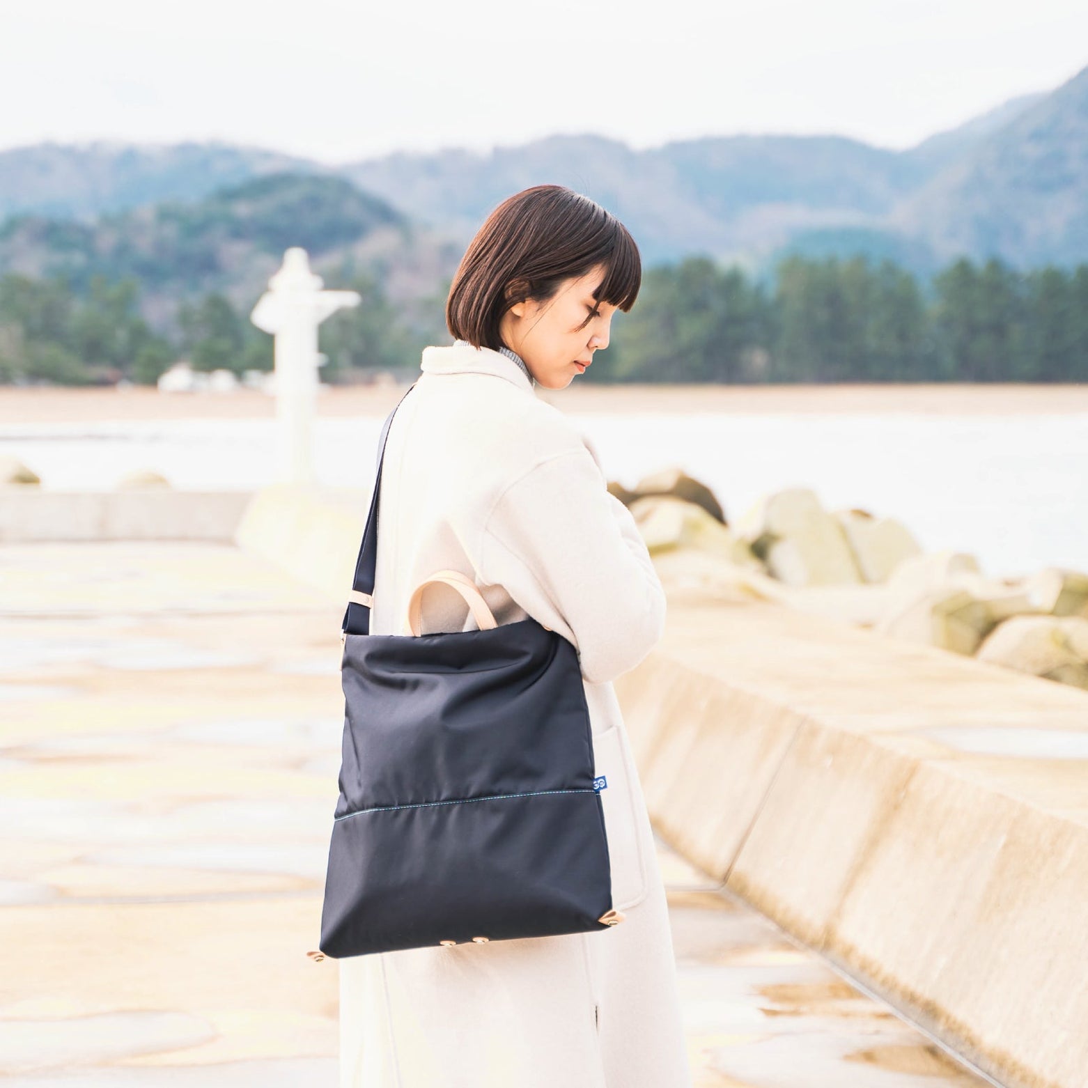 Atelier nuu｜For the blue トートショルダー　ディープブルー - Atelier nuu