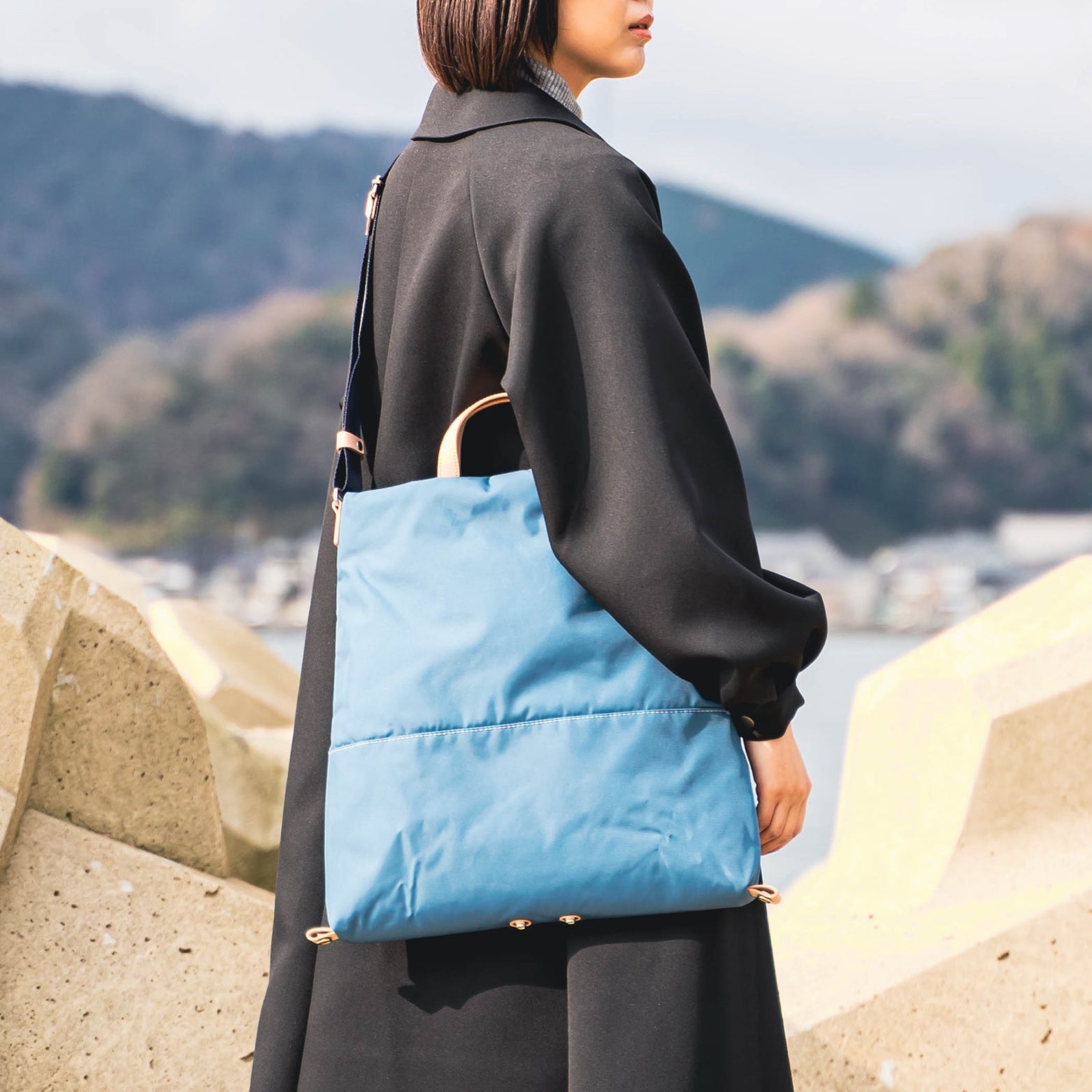 Atelier nuu｜For the blue トートショルダー　オーシャンブルー - Atelier nuu