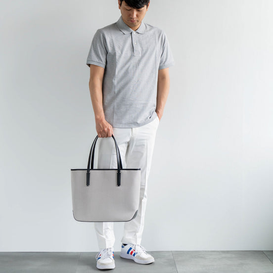 For the blue canvas tote black