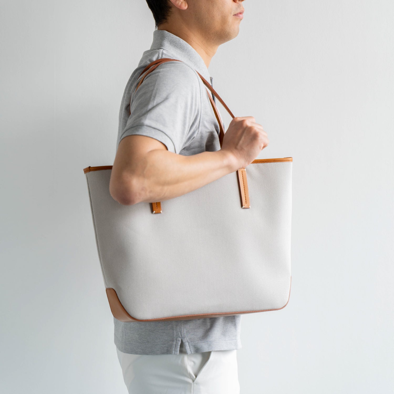 For the blue canvas tote camel
